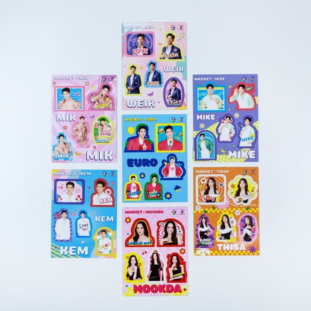 แม่เหล็กติดตู้เย็นรูปดารา 