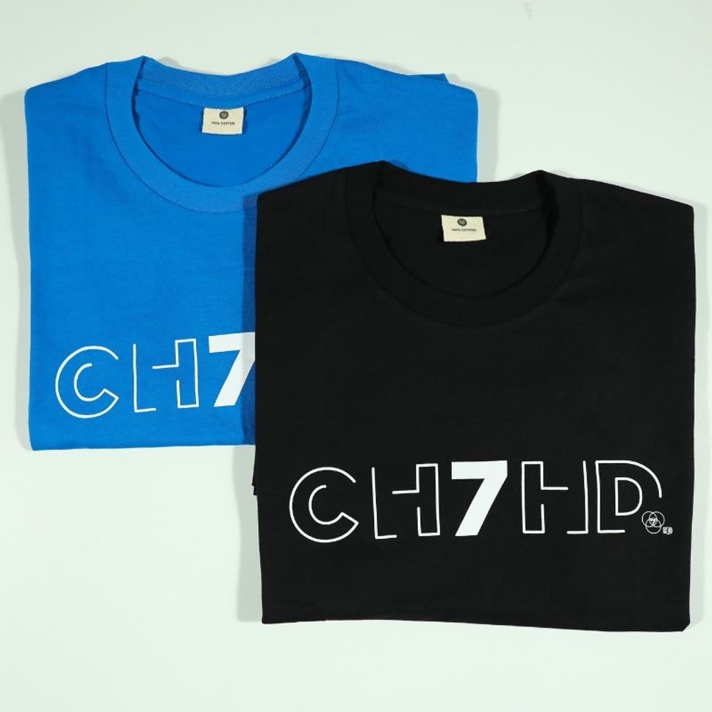 เสื้อยืดคอกลม Ch7HD เสื้อยืดคอกลม ผ้าคอตตอน 100% ใส่สบาย ระบายอากาศดี