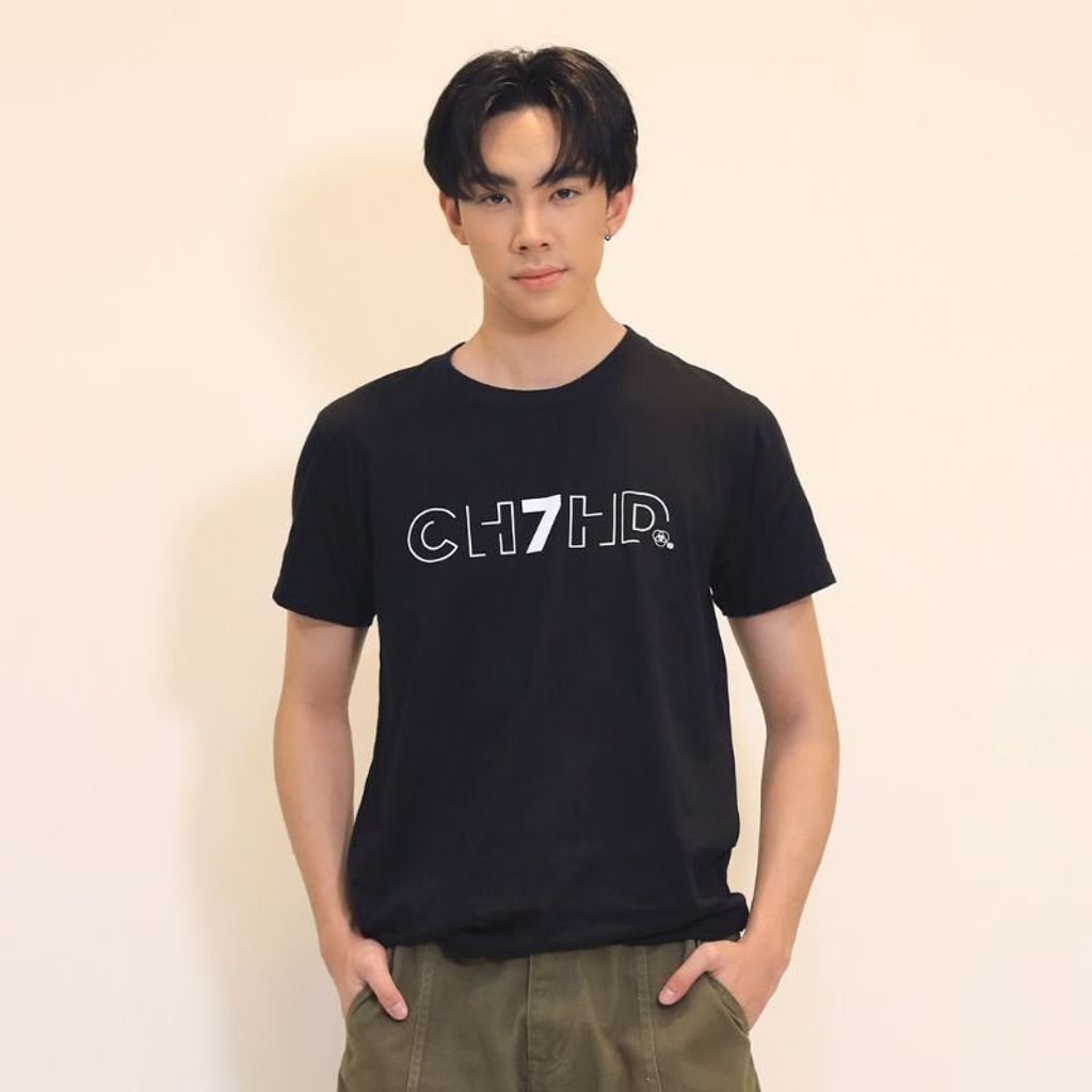 เสื้อยืดคอกลม Ch7HD เสื้อยืดคอกลม ผ้าคอตตอน 100% ใส่สบาย ระบายอากาศดี
