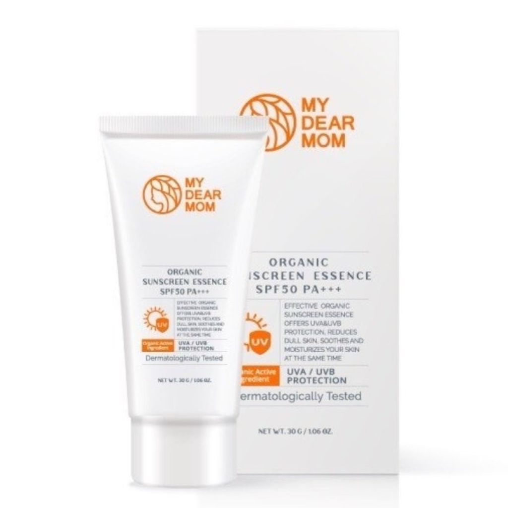 My Dear Mom Organic Sunscreen Essence SPF50 PA+++ ครีมกันแดดผิวหน้า